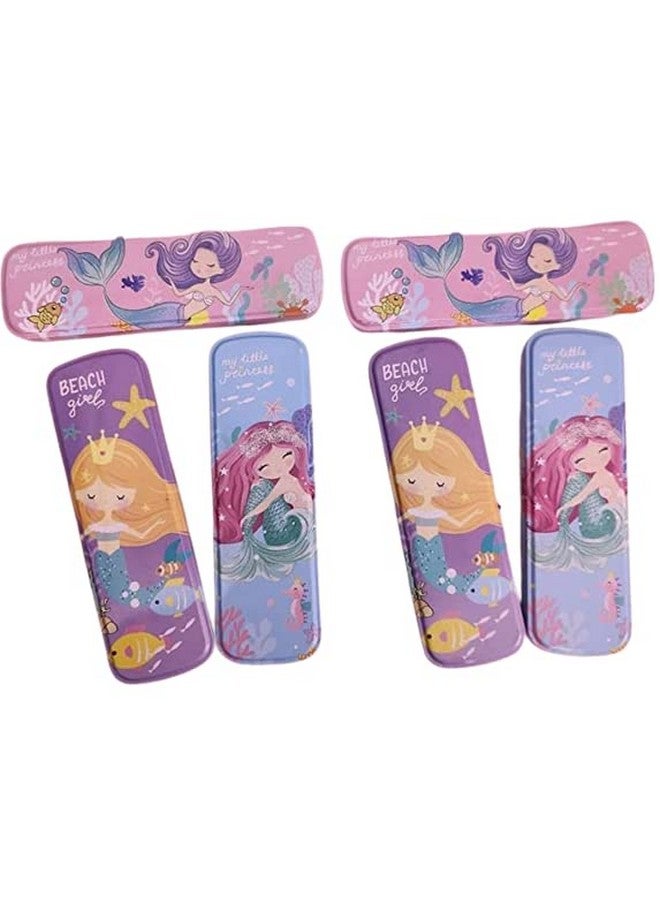 Tera13 Cartoon Mermaid Pencil Box for Girls Kids Pencil Case Pencil Box Pouch for Girls Kids Birthday Return Gifts (Pack of 2 Piece) - Image 1