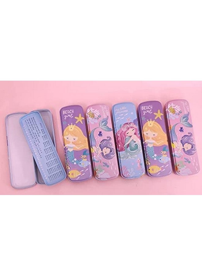 Tera13 Cartoon Mermaid Pencil Box for Girls Kids Pencil Case Pencil Box Pouch for Girls Kids Birthday Return Gifts (Pack of 2 Piece) - Image 2