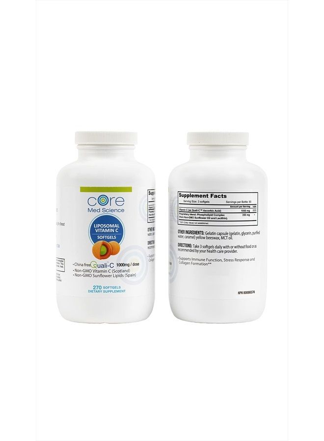 Core Med Science Liposomal Vitamin C 1000mg by Core Med Science, 270 Softgels - Non-GMO Natural Liposomal Vitamin C Supplement That Promotes Healthy Skin - Immune System Booster for Adults, Supports Collagen Formation - Image 5
