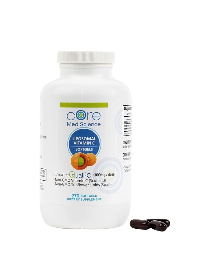 Core Med Science Liposomal Vitamin C 1000mg by Core Med Science, 270 Softgels - Non-GMO Natural Liposomal Vitamin C Supplement That Promotes Healthy Skin - Immune System Booster for Adults, Supports Collagen Formation - Image 4