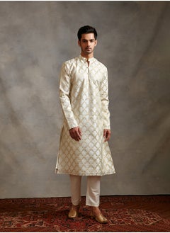 Abhishti Banarasi zari kurta -ivory  - Image 1