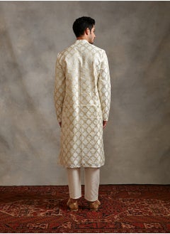 Abhishti Banarasi zari kurta -ivory  - Image 5