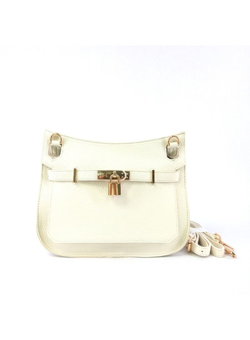 Saffiano Leather Dome Crossbody Bag - Image 1