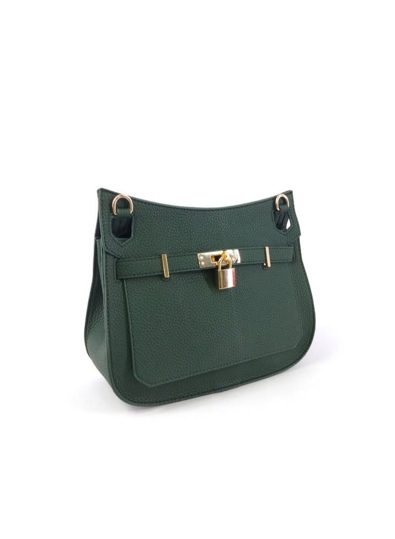 Saffiano Leather Dome Crossbody Bag - Image 2