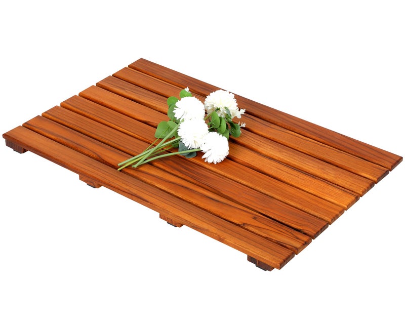 VaeFae VaeFae Teak Shower Mat NonSlip Bath Mat Luxury Spa Mat Wooden Mat for Bathtub Large 