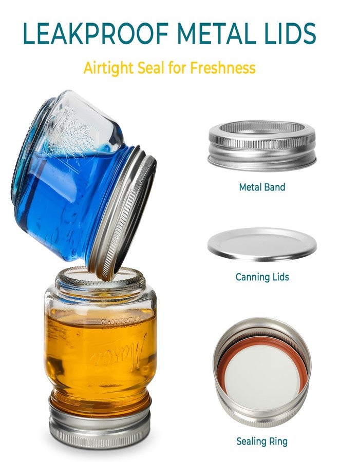 CycleMore 8oz 12 Pack Mason Glass Jars with Black Lids, Clear Regular Mouth Canning Jars for Jelly, Jam, Honey, Wedding Favors - Image 4