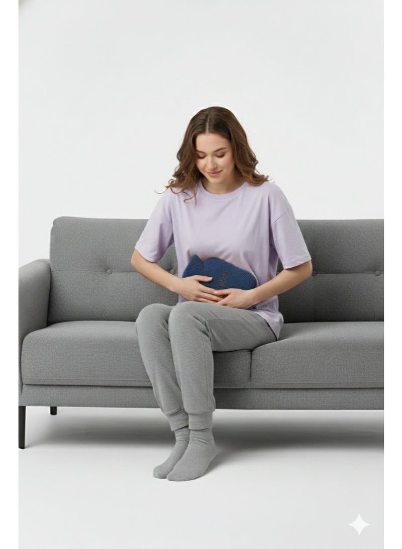  جرانزيا قِربة حرارية GRANZIA للمياه الساخنة مع كفر قماشي ناعم تساعد على تهدئة الألم وتخفيف التشنجات ومنح دفء طويل المفعول - Image 3