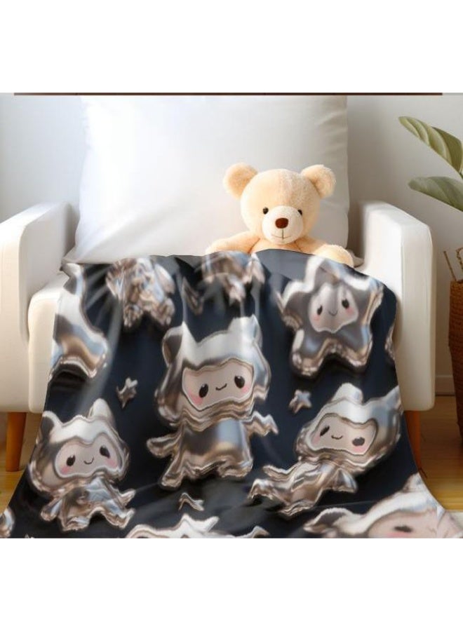 general Baby and children's cartoon flannel thin blanket (warm and comfortable, suitable for sleep, game use) 70cm*100cm - Image 2