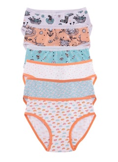 Milk Pack of 6 Cotton Brief Underwear Panties for Girl  - Image 3