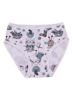 Milk Pack of 6 Cotton Brief Underwear Panties for Girl  - Image 4