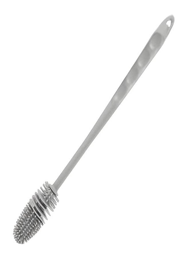 Dcozi Bottle Cleaning Brush Silicone Long Handle for Baby Bottle, Water Bottle, Containers, Vase and Glass, Bottle Cleaner for Home and Kitchen Accessories Item Products 31CM (Pack of 1) - Image 1