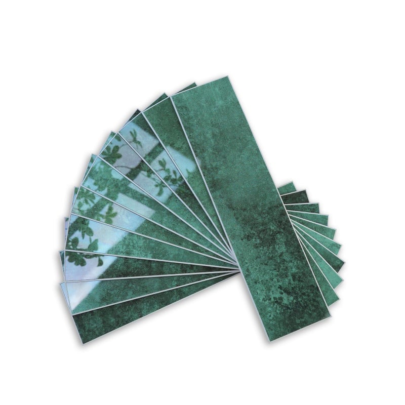 COLAMO 22PCS Green Peel and Stick Backsplash Self Adhesive Glossy Subway Tile Brick Mosaic Tile Stick on Backsplash for Kitchen Bathroom RV Accent Wall - Image 2
