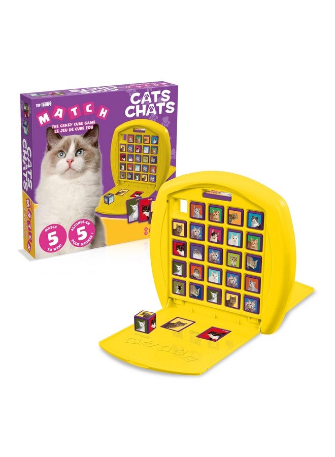 Top Trumps Match Game Cats - Family Board Games for Kids and Adults - Matching Game and Memory Game - Fun Two Player Kids Games - Memories and Learning, Board Games for Kids 4 and up - Image 1