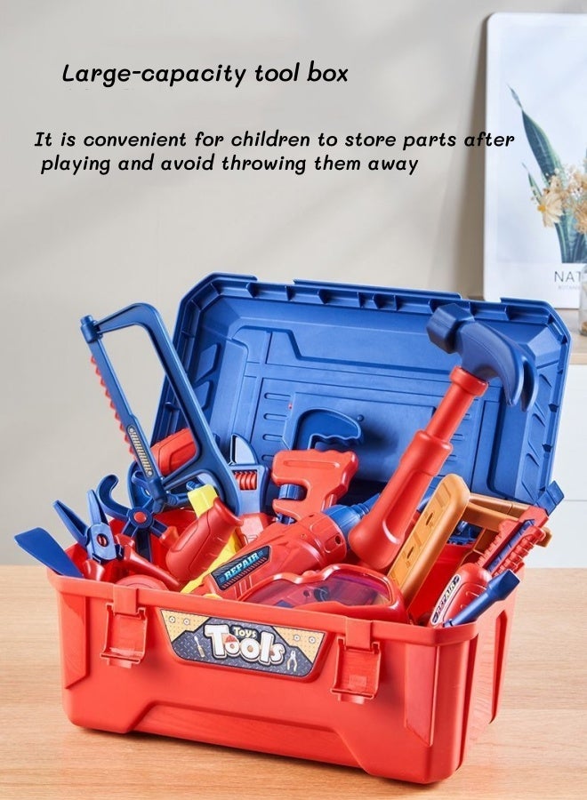 Kids Tool Set – 48 Pcs Toddler Tool Set With Goggles & Electronic Toy Drill, Pretend Play Kids Toys, Toy Construction Tools For Kids Ages 3,4,5,6,7,8 Years Old (48pcs)  - Image 5