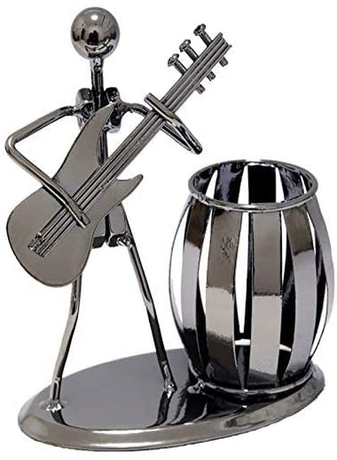 Armear Guitar Pencil Pen Holder, Decorative Metal Desk Pen Holder Cup with Rocker and Guitar Design, Desk Organizer Pencil Holder For Gifts, Kids, Students, Office Stationary - Image 1