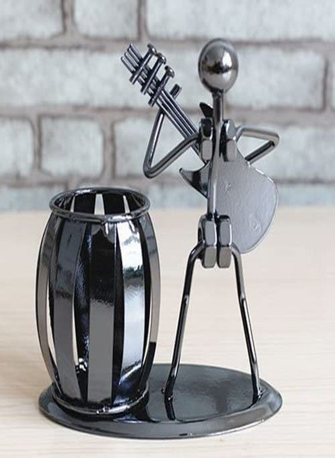 Armear Guitar Pencil Pen Holder, Decorative Metal Desk Pen Holder Cup with Rocker and Guitar Design, Desk Organizer Pencil Holder For Gifts, Kids, Students, Office Stationary - Image 5