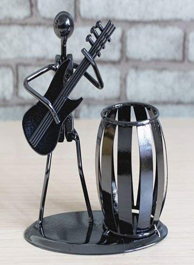 Armear Guitar Pencil Pen Holder, Decorative Metal Desk Pen Holder Cup with Rocker and Guitar Design, Desk Organizer Pencil Holder For Gifts, Kids, Students, Office Stationary - Image 4