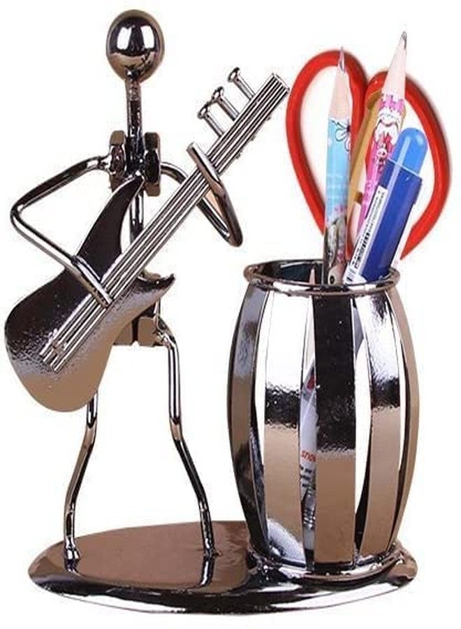 Armear Guitar Pencil Pen Holder, Decorative Metal Desk Pen Holder Cup with Rocker and Guitar Design, Desk Organizer Pencil Holder For Gifts, Kids, Students, Office Stationary - Image 3