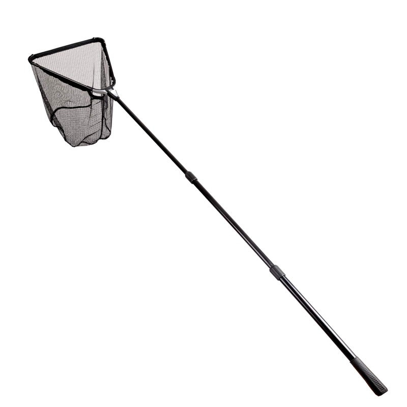 Fiblink 118 inches Folding Fishing Landing Net Fish Net with Extending Telescoping Aluminum Pole Handle (59-118 inches) - Image 1