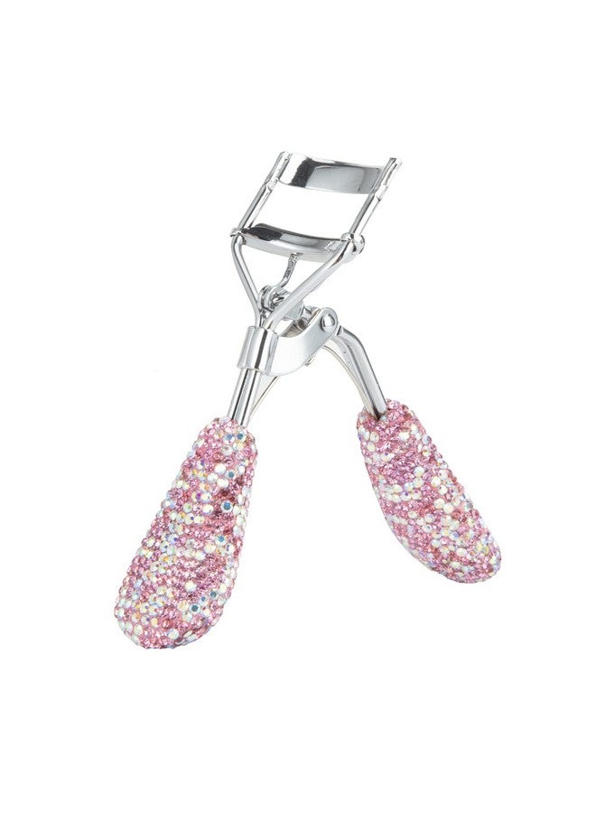 KEYPOWER Bling Rhinestone Eyelash Curlers Stainless Steel Natural And Long Lasting Eyelash Fit For All Eye Shape Curved Lash Curler (Pink) - Image 1