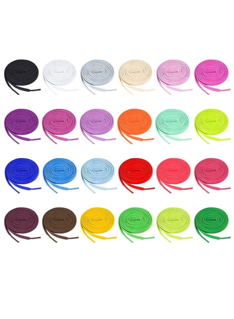 Shoes Lace, Flat Colored Shoelaces, 24 Pairs - Image 1