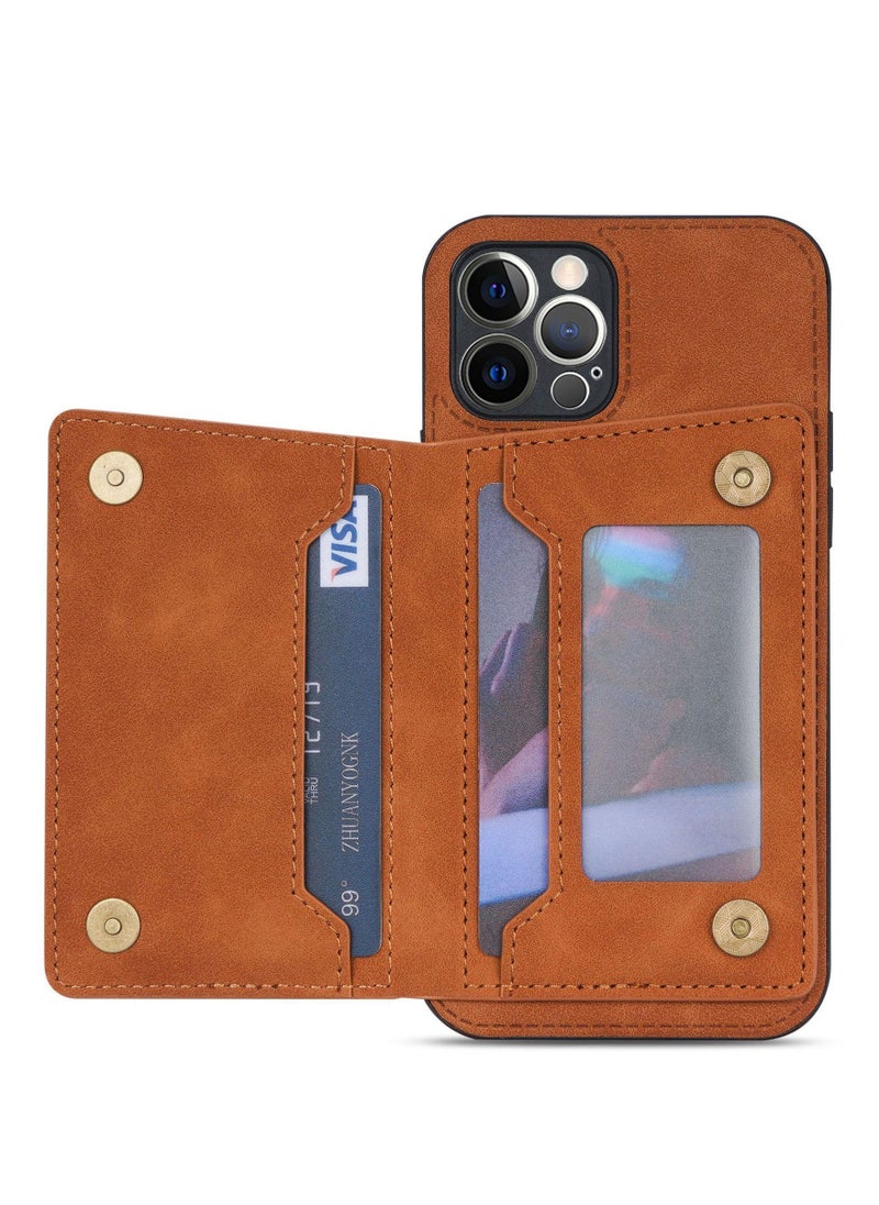 General - Suitable for Apple iPhone 15/15 Plus/15 Pro/15 Pro Max Phone Case - Line Splicing Side Stick Leather Case - Image 1