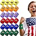 Zomiboo 24 Pieces Kids Sports Wristbands 6 Colors Football Sports Party Favor Colorful Wrist Sweatbands Cloth Wristbands for Birthday Party Sports Party - Image 3