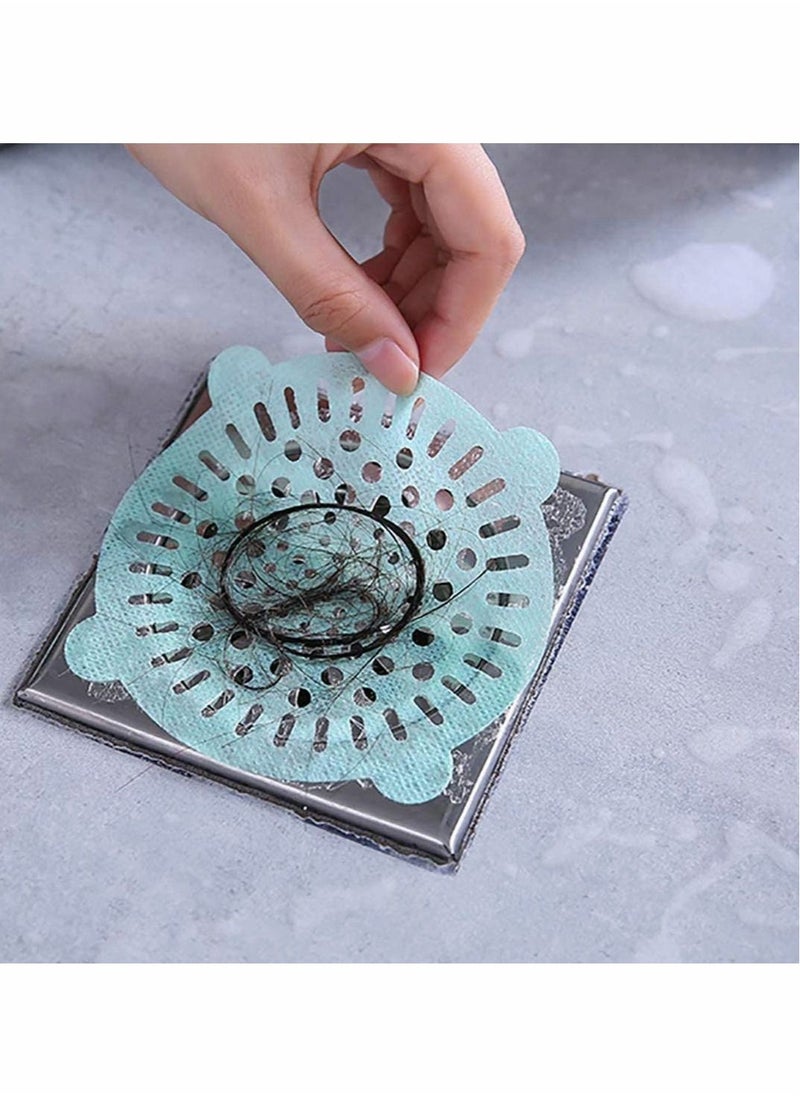 Y&D 10 pcs Disposable Shower Drain Strainer Bathtub Sink Stopper Hair Trap Catcher Sticker Strainers Protectors Cover for Floor Laundry Kitchen Bathroom  - Image 2