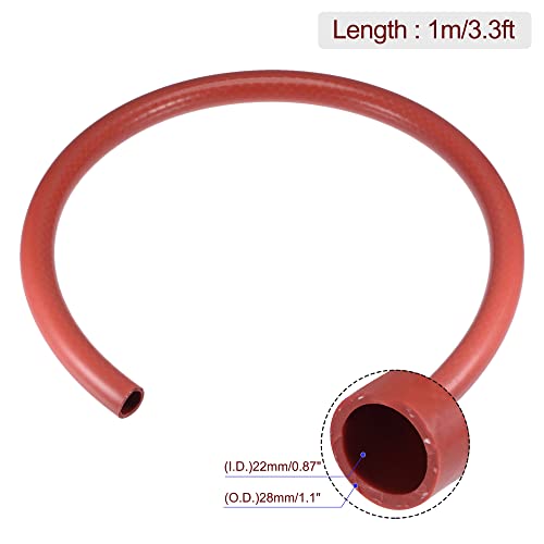MECCANIXITY Silicone Vacuum Tubing Heater Hose 7/8" ID 3.3ft 101psi 392F Red Reinforced High Temperature for Engine - Image 2