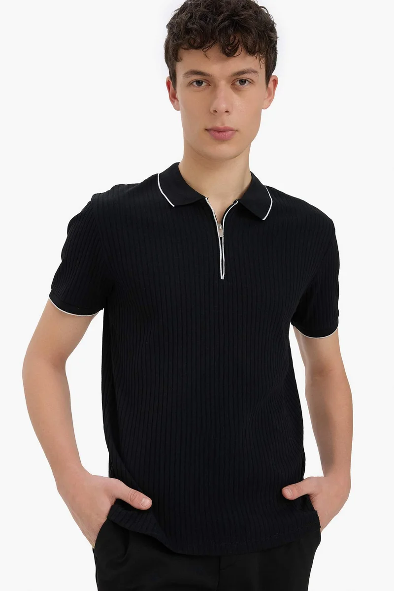 ديفاكتو Slim Fit Polo Collar Camisole Polo T-Shirt