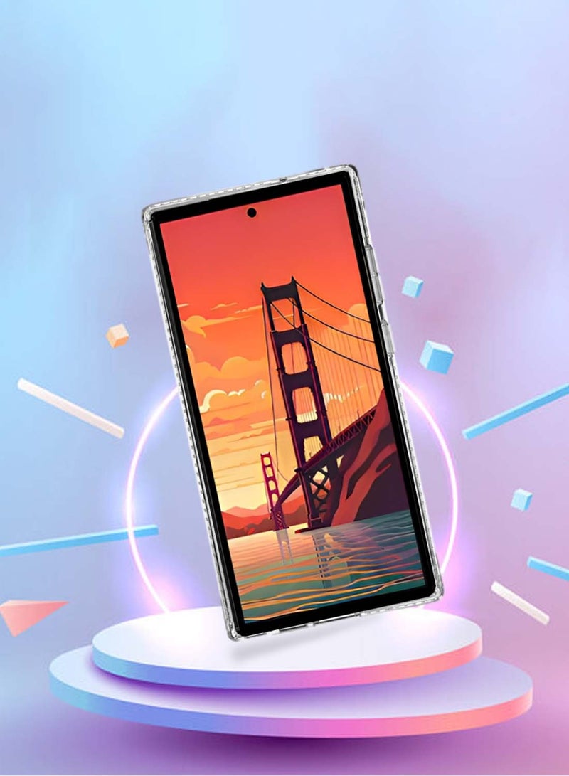 Wtech Samsung Galaxy S25 Ultra 2025 TPU Hand Grip Air Pillow Case Cover - Clear/Black - Image 5