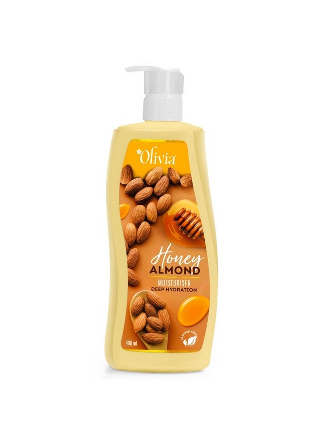 Olivia Honey Almond Deep Hydration Body Lotion For Soft Nourishing And Glowing Skin With Honey Almonds Olive Oil And Vitamin E 400Ml - Image 1