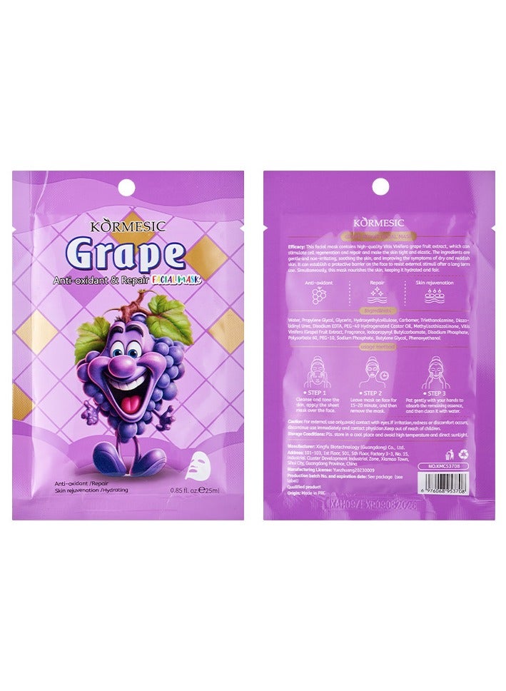 Kormesic Grape Extract Mask 5pcs 25ml - Image 1