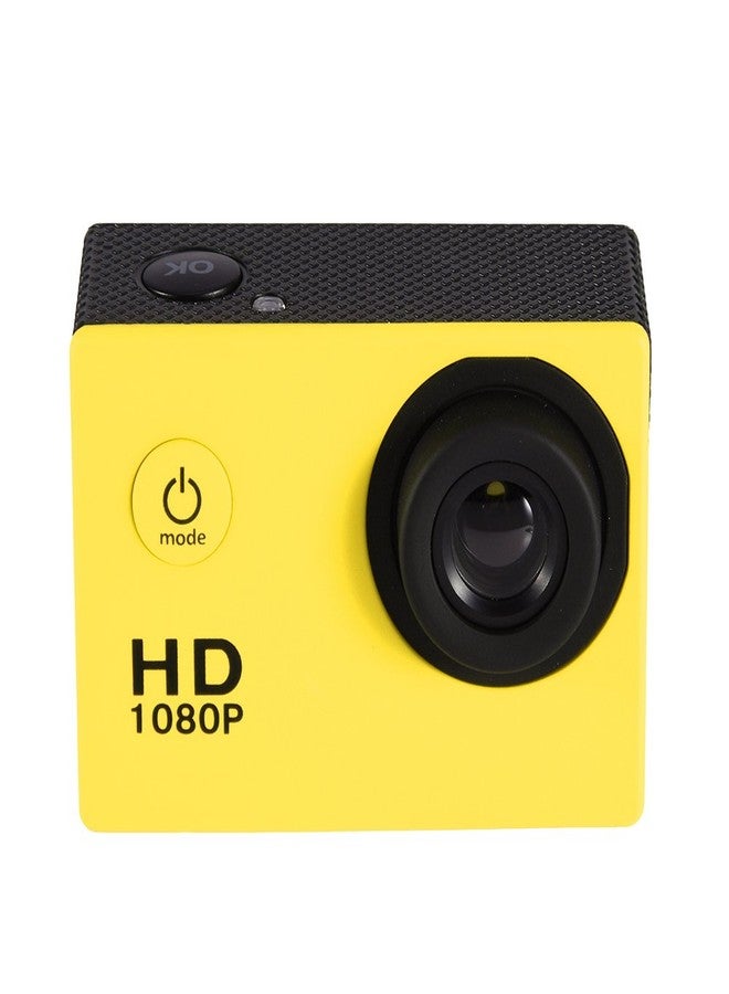 Serounder Action Camera Kit 1080P 12MP 30m Outdoor Sports Video Camera USB 2.0 Underwater Cam Full LCD Mini Camcorder with 900mAh Rechargeable Batteries and Mounting Accessories Kits(Yellow) - Image 2