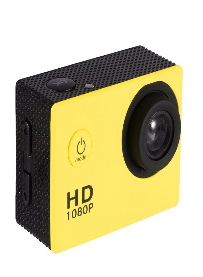 Serounder Action Camera Kit 1080P 12MP 30m Outdoor Sports Video Camera USB 2.0 Underwater Cam Full LCD Mini Camcorder with 900mAh Rechargeable Batteries and Mounting Accessories Kits(Yellow) - Image 3