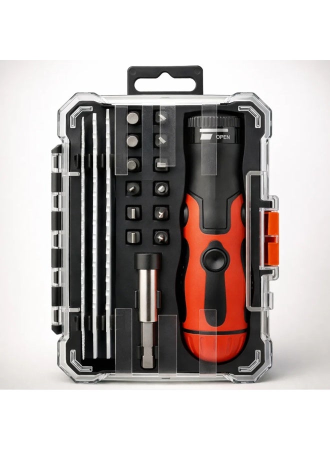 Manful Handsaw Multi-Bit Screwdriver Set with Magnetic Holder – Compact Repair Tool Kit with Interchangeable Bits for Electronics, Home Repair, DIY & Maintenance - Image 1