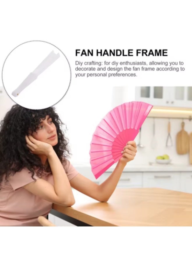 Folding Hand Classic Style Fan, Fabric Hand Held Chinese/Spanish Foldable Fan for Wedding, Party Favor, Performance, Dance, Home Decorations, Festival, Gift (Pink)  - Image 2