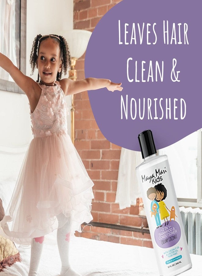 MAYA MARI 2 in 1 Natural Kids Shampoo and Conditioner, Tear Free | For Toddlers with Curly Hair | For All Kids Hair Types | Coconut & Lime Twist, Made in the USA, 12 Fl Oz - Image 3