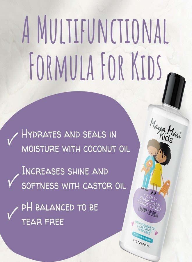 MAYA MARI 2 in 1 Natural Kids Shampoo and Conditioner, Tear Free | For Toddlers with Curly Hair | For All Kids Hair Types | Coconut & Lime Twist, Made in the USA, 12 Fl Oz - Image 4