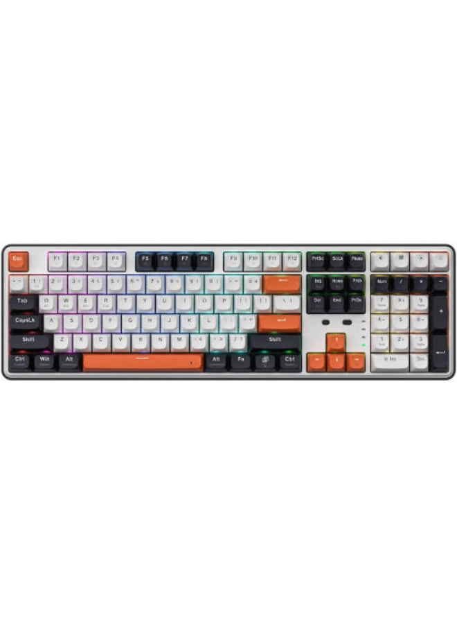 Redragon Wyvern K689 Pro Wireless Mechanical Gaming Keyboard, Full Size 104+4 Keys, Tri-Mode (Bluetooth/2.4GHz/USB-C), Hot-Swappable Linear Switches, Gasket Mounted, RGB Backlit, PBT Keycaps, Windows/Mac Compatible | K689WBO-RGB-PRO - Image 4