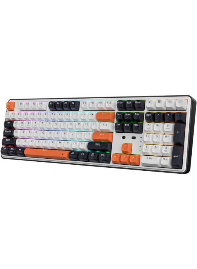 Redragon Wyvern K689 Pro Wireless Mechanical Gaming Keyboard, Full Size 104+4 Keys, Tri-Mode (Bluetooth/2.4GHz/USB-C), Hot-Swappable Linear Switches, Gasket Mounted, RGB Backlit, PBT Keycaps, Windows/Mac Compatible | K689WBO-RGB-PRO - Image 5
