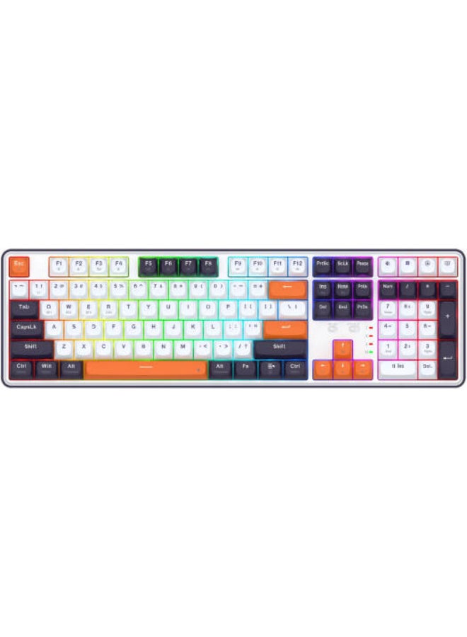 Redragon Wyvern K689 Pro Wireless Mechanical Gaming Keyboard, Full Size 104+4 Keys, Tri-Mode (Bluetooth/2.4GHz/USB-C), Hot-Swappable Linear Switches, Gasket Mounted, RGB Backlit, PBT Keycaps, Windows/Mac Compatible | K689WBO-RGB-PRO