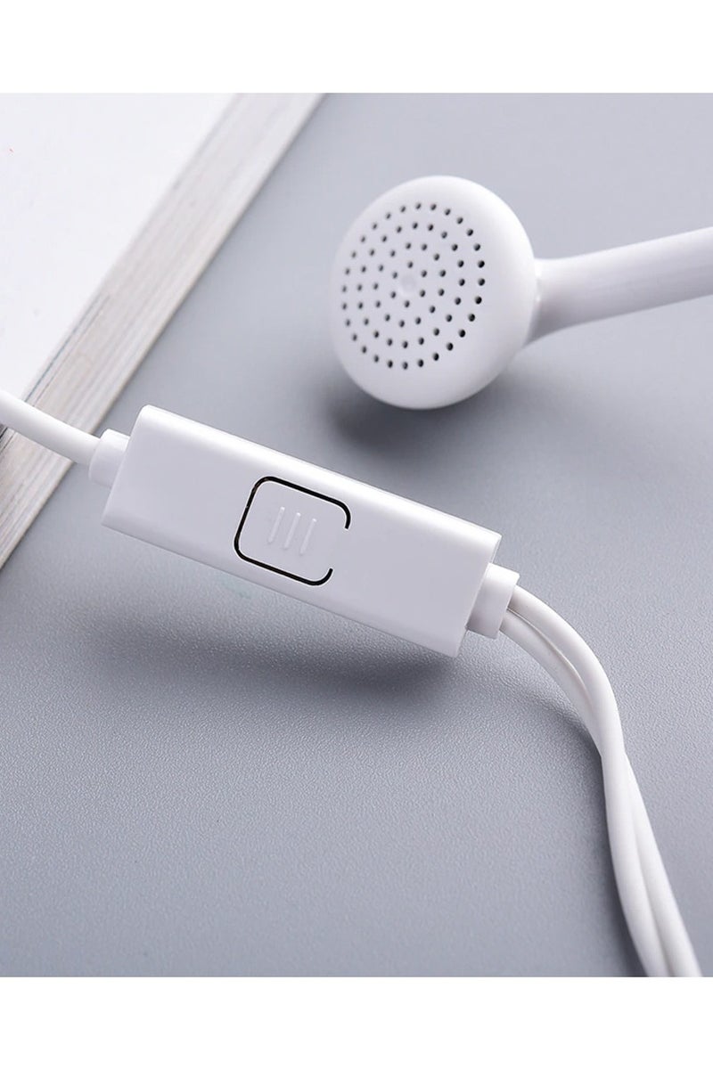 Stereo In-earphones with microphone with 3.5mm Jack - White - Image 4