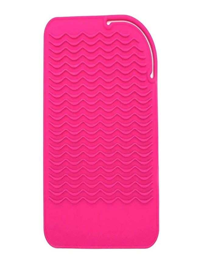 AFT90 Heat Resistant Mat for Curling Iron, Flat Irons and Hair Straightener Hair Styling Tools 9" x 6.5", Food Grade Silicone, Pink - Image 1