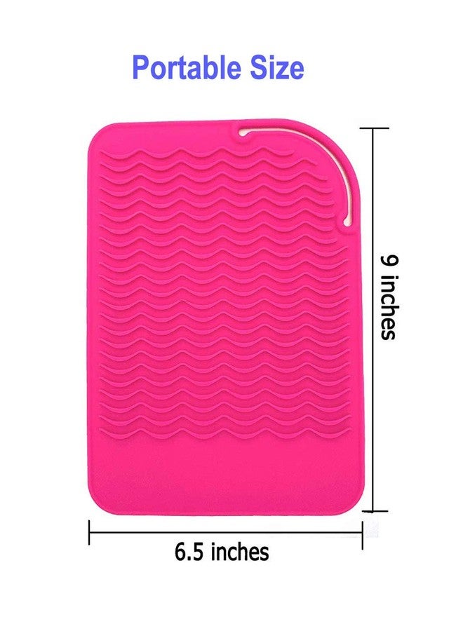 AFT90 Heat Resistant Mat for Curling Iron, Flat Irons and Hair Straightener Hair Styling Tools 9" x 6.5", Food Grade Silicone, Pink - Image 4