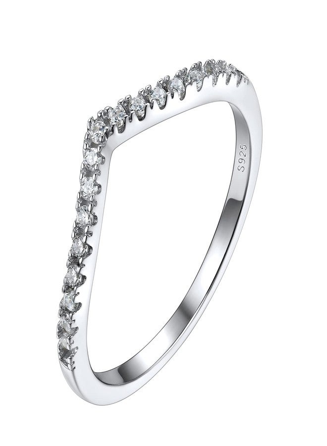 Silvora Engagement Rings for Female Plain Silver Thin 2mm Wishbone Bands Ring for Couple - Image 1