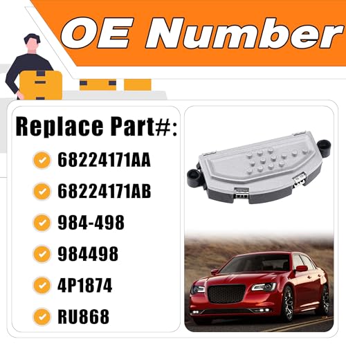 LEVANLIGHT Front HVAC Blower Motor Resistor Compatible with Chrysler 300 Dodge Challenger Charger 20142017 20192023 Durango 20142023 Jeep Grand Cherokee 20142021 Replaces 68224171AA - Image 3
