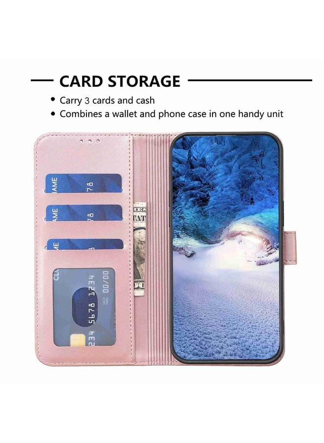 S-TOP Case For OPPO A16 / A16s / A54s Four-leaf Embossed Leather Phone Case - Image 5