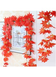 Mukeriya Mukeriya Red Silk Maple Vine Leaf Wreath 
