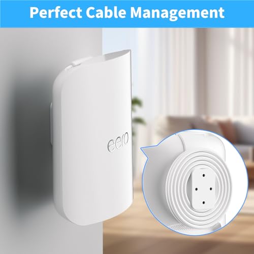 SENLEG eero Max 7 Wall Mount Bracket, Router Holder for eero Max 7 Tri-Band Mesh WiFi System, Hidden Cable Management - Save Space(3 Pack) - Image 4